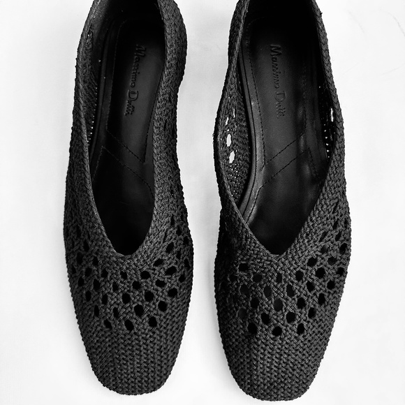 Massimo Dutti Shoes - Massimo Duttile Braided Ballet Flats Black EUR 39 (8)